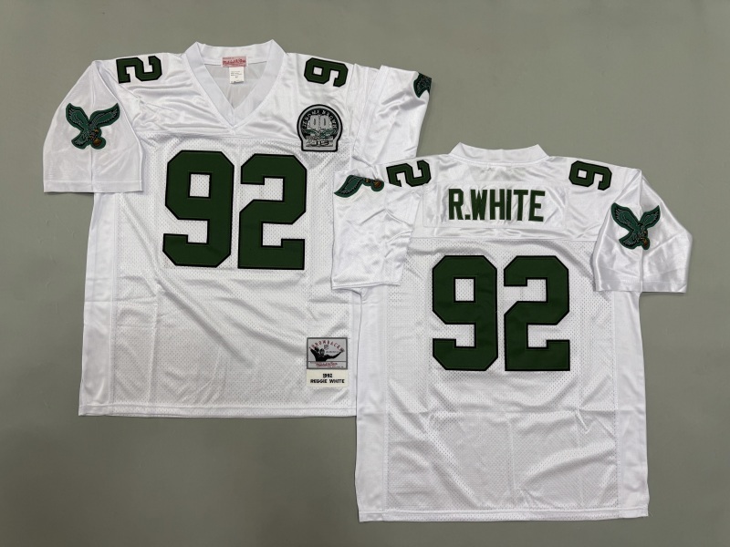 Men 2025 Philadelphia Eagles #92 R.White white Throwback Limited NFL Jersey style 001->philadelphia eagles->NFL Jersey